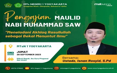 Peringatan Maulid Nabi Saw Tahun 2023 di MTsN 1 Yogyakarta